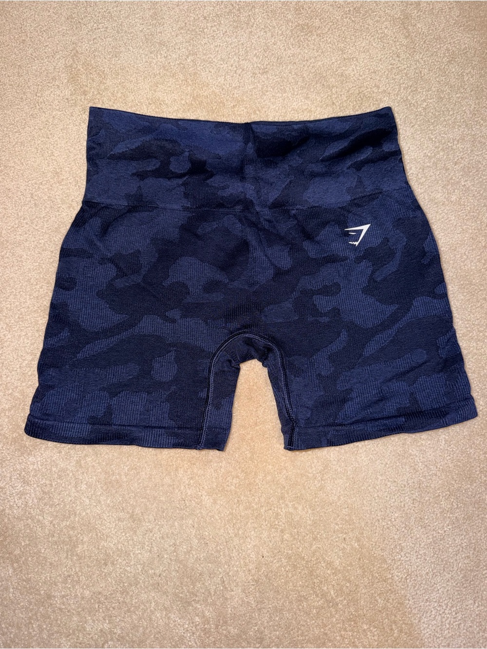 Gymshark Navy Camo High-Rise Bike Shorts